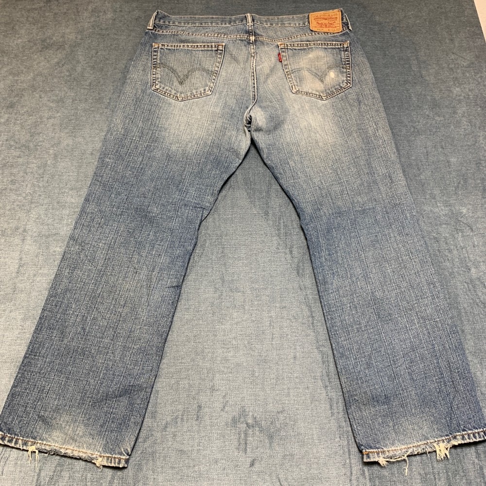 Levi's 559 Jeans Men 36x30 Blue Denim Cotton Dark Wash Relaxed Fit Straight Leg
